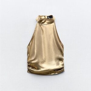 Zara Gold Sleeveless Top